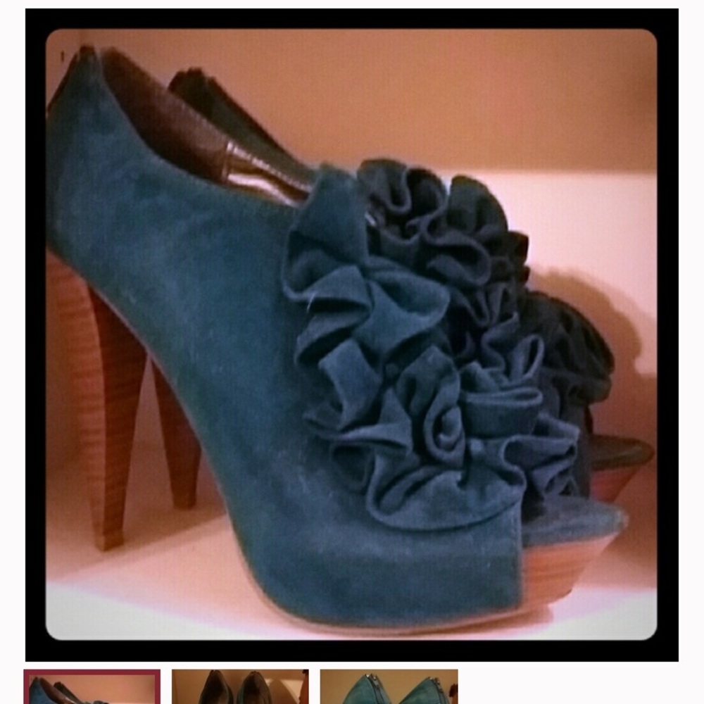Charlotte Russe Ruffled Wedges